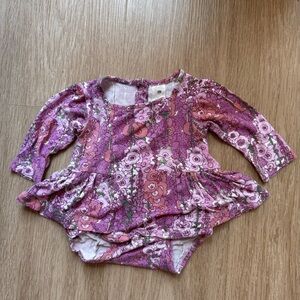 Kate Quinn Purple Floral Kids Blouse